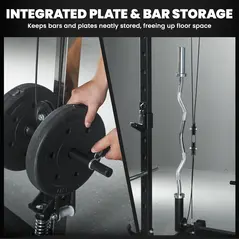 SPORTNOW Lat Pull-Down Home Gym Machine with Cable Crossover for Home Strength Training, Black - 8