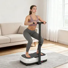 SPORTNOW Vibration Plate, with Adjustable/Removable Handle, Preset Modes, 50 Speeds - 2
