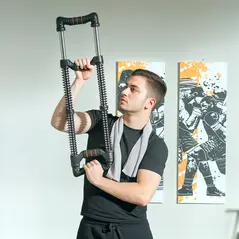 SPORTNOW Chest Expander, with 10-50kg Adjustable Resistance, for Home Gym, Office, Travel Workout - 9