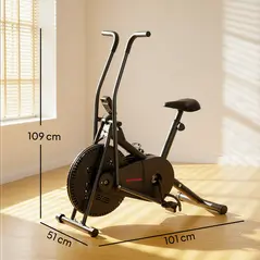 SPORTNOW Exercise Bike with Adjustable Seat, LCD Display for Home Gym - 3