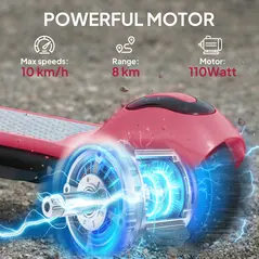 SPORTNOW Electric Scooter for Kids, with LED Display, Pink - 5