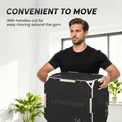 SPORTNOW Non-Slip Plyo Box, Corner-free Wooden Jump Box, 31 x 36 x 41 cm - 7