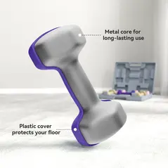 SPORTNOW 9kg Hex Dumbbells Set of 6, Hand Weights with Carry Case for Home Gym Strength Training, 2 x 1kg, 2 x 1.5kg, 2 x 2kg - 6