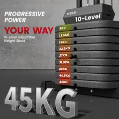 SPORTNOW Weights Machine, Multi Gym with 45kg Weight Stack, Compact Home Gym Leg Press Machine for Full Body Training - 5