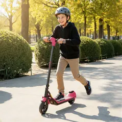 SPORTNOW Electric Scooter for Kids, with LED Display, Pink - 2