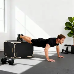 SPORTNOW Non-Slip Plyo Box, Corner-free Wooden Jump Box, 41 x 61 x 51 cm - 9