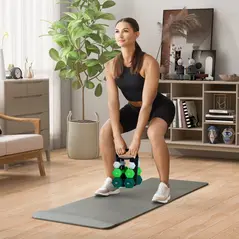 SPORTNOW Dumbbells Set with Storage Rack, 2 x 1kg, 2 x 3kg, 2 x 5kg, Grey - 8