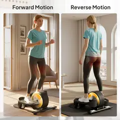 SPORTNOW Under Desk Elliptical Machine with LCD Monitor, 8 Adjustable Magnetic Resistances for 2-in-1 Seat & Stand Up Exercise - 6