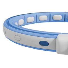 SPORTNOW Smart Weighted Hula Hoop, Massage Hula Ring w/ 16 Detachable Knots, 360° Auto-Rotating Ball, Digital Counter Light Blue - 9
