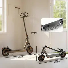 SPORTNOW Foldable Electric Scooter with 350W Motor, Up to 25km/h - 3