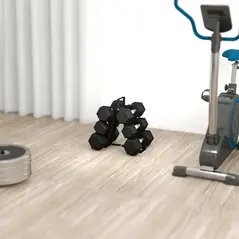 SPORTNOW Hex Dumbbell Set with Weights Storage Rack, Rubber Coated Dumbbells, Non-Slip Chrome Handles, Space-Saving for Home Gym Weight Lifting Strength Training, 2 x 2kg, 2 x 5kg, 2 x 8kg - 9