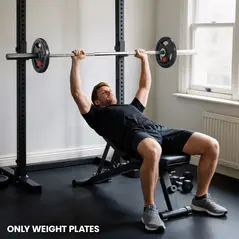 SPORTNOW Olympic Weight Plates, 2"/5cm Weight Disc Pair with Tri-Grips, 2 x 15kg Dumbbell Plates for Weightlifting and Strength Training Home Gym Fitness Workout, Black - 8