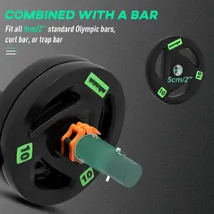 SPORTNOW Tib Bar with 2 x 10kg Olympic Weight Plates, Tibialis Trainer Calf Raise Machine for Shin Splints and Knee Pain Relief, for Home, Gym, Lifting and Strength Training - 4