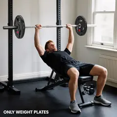 SPORTNOW Olympic Weight Plate, 2"/5cm Weight Disc with Tri-Grips, 20kg Dumbbell Plate for Weightlifting and Strength Training Home Gym Fitness Workout, Black - 8