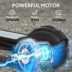 SPORTNOW Electric Scooter for Kids, with LED Display, Green - 5