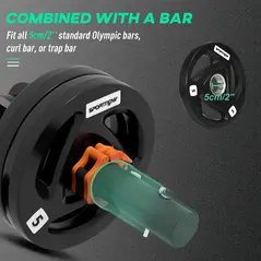 SPORTNOW Tib Bar with 2 x 5kg Olympic Weight Plates, Tibialis Trainer Calf Raise Machine for Shin Splints and Knee Pain Relief, for Home, Gym, Lifting and Strength Training - 4