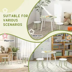 ZONEKIZ 5 PCs Kids Furniture Set Flower Design for 3-5 Years - 7