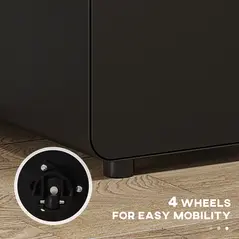 Vinsetto Lockable File Cabinet with 3 Drawers, Vertical Office Drawer for A4, Letter, Legal Size, Anti-tilt Design, Pre-Assembled Body, Black - 5