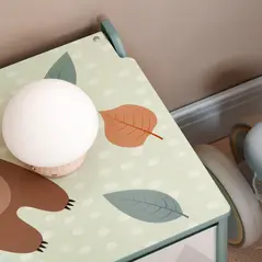 ZONEKIZ Toy Box, Kids Storage Chest, with Lid, Safety Hinge - Green - 8