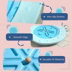 ZONEKIZ Two-In-One Balance Board, Kids Wobble Board with Ball - Blue - 6