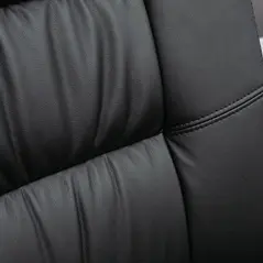 Vinsetto Office Chair, PU Leather Desk Chair with 13cm Soft Padded Seat and Backrest, Swivel Chair with Adjustable Height and Rolling Wheels, Black - 8