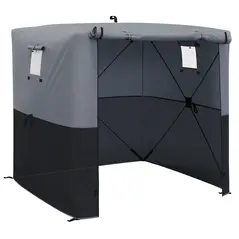 Outsunny 2 x 2m Pop-Up Gazebo, with Accessories - Black - 1