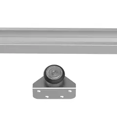 HOMCOM 6FT Modern Sliding Barn Door Closet Hardware Track Kit Track System Unit for Single Wooden Door - 9