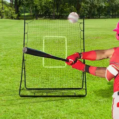 HOMCOM Baseball Rebounder Net Teens Adults Game Spot Softball Training Aid Practise Target Strike Shot Goal Play - 2
