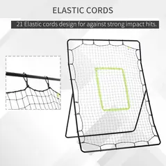HOMCOM Baseball Rebounder Net Teens Adults Game Spot Softball Training Aid Practise Target Strike Shot Goal Play - 6