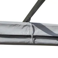 Outsunny 3 x 3(m) Metal Retractable Pergola, Garden Gazebo Metal Pergola Canopy Outdoor Sun Shade Shelter for Party BBQ, Grey - 7