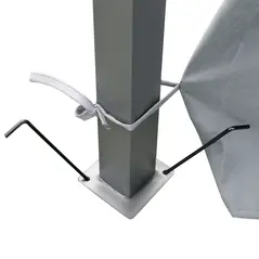Outsunny 4m x 3(m)Garden Gazebo, Double Roof Outdoor Gazebo Canopy Shelter with Curtains, Solid Steel Frame for Lawn and Deck, Grey - 7