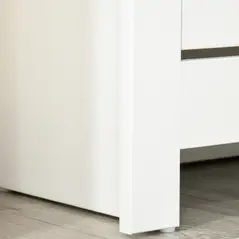 HOMCOM Narrow Shoe Cabinet, Space Saving Shoe Storage Cabinet with 2 Flip Drawers and Adjustable Shelves for 6-12 Pairs of Shoes for Hallways and Living Room, White - 8
