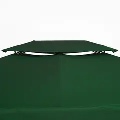 Outsunny Gazebo Roof Replacement, for 3 x 4m Frames - Green - 8