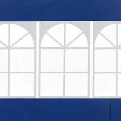 Outsunny 3 Meters Gazebo Replaceable Exchangeable Side Panel Wall Panels Walls With Window, Blue - 8