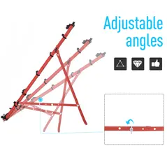HOMCOM Rebounder Net, Practise Kickback Goal, for Teens, Adults Training - Red - 5