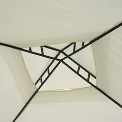 Outsunny 3 x 3 m Metal Gazebo, Garden Pavillion, Double Roof Outdoor Canopy Shelter with Mesh Sidewalls, Cream White - 8