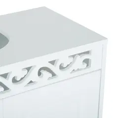 HOMCOM Bathroom Under Sink Storage Cabinet 2 Door Wooden Cupboard Vanity Units - 6