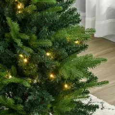 HOMCOM 1.2m 4ft Christmas Tree Entrance Décor 750 Tips Xmas Pre-lit Tree 80 LED with Vase Base - 9