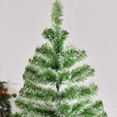 HOMCOM 7FT Indoor Christmas Tree Artificial Decoration Xmas Gift with Metal Stand Branch Tips - 9