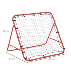 HOMCOM Rebounder Net, Practise Kickback Goal, for Teens, Adults Training - Red - 3