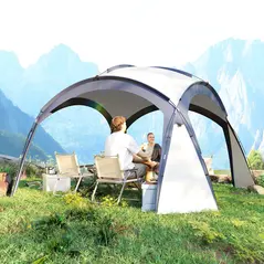 Outsunny Gazebo Party Tent, 3.5x3.5m-Cream/Blue - 2