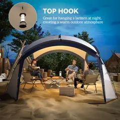 Outsunny Gazebo Party Tent, 3.5x3.5m-Cream/Blue - 5
