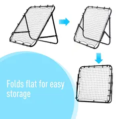 HOMCOM Adjustable Rebounder Net Kickback Target Goal for Teens Adults Training, Black - 8