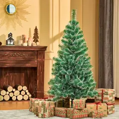 HOMCOM 5FT Indoor Christmas Tree Artificial Decoration Xmas Gift with Metal Stand Branch Tips - 2