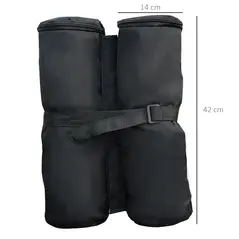 Outsunny 15 kg Heavy Duty Gazebo Weight Sand Bags, 4 pcs Leg Weights Marquee Tent Canopy Base for Trampoline Pop Up Gazebo Tent Parasols - 3
