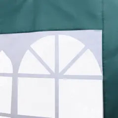 Outsunny 3 Meters Gazebo Replaceable Exchangeable Side Panel Wall Panels Walls With Window, Dark Green - 8