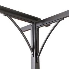 Outsunny 3.5M X 3.5M Metal Pergola Gazebo Awning Retractable Canopy Outdoor Garden Sun Shade Shelter Marquee Party BBQ, Beige - 9