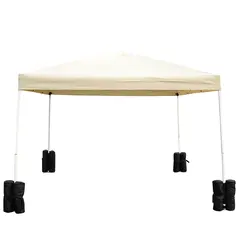 Outsunny 15 kg Heavy Duty Gazebo Weight Sand Bags, 4 pcs Leg Weights Marquee Tent Canopy Base for Trampoline Pop Up Gazebo Tent Parasols - 7