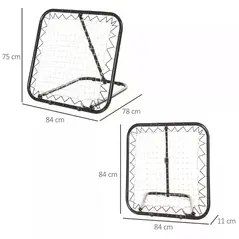 HOMCOM Angle Adjustable Rebounder Net Goal Training Set Football, Baseball - 3