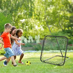 HOMCOM Angle Adjustable Rebounder Net Goal Training Set Football, Baseball - 2